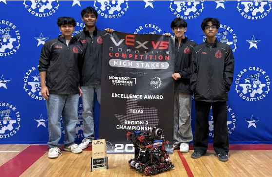 Team photo with awards